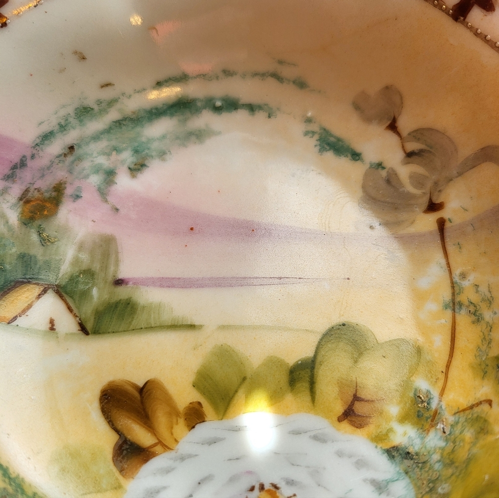 Antique Stamped Handpainted Nippon TE-OH 5.5 In Bowl - Picture 5 of 12